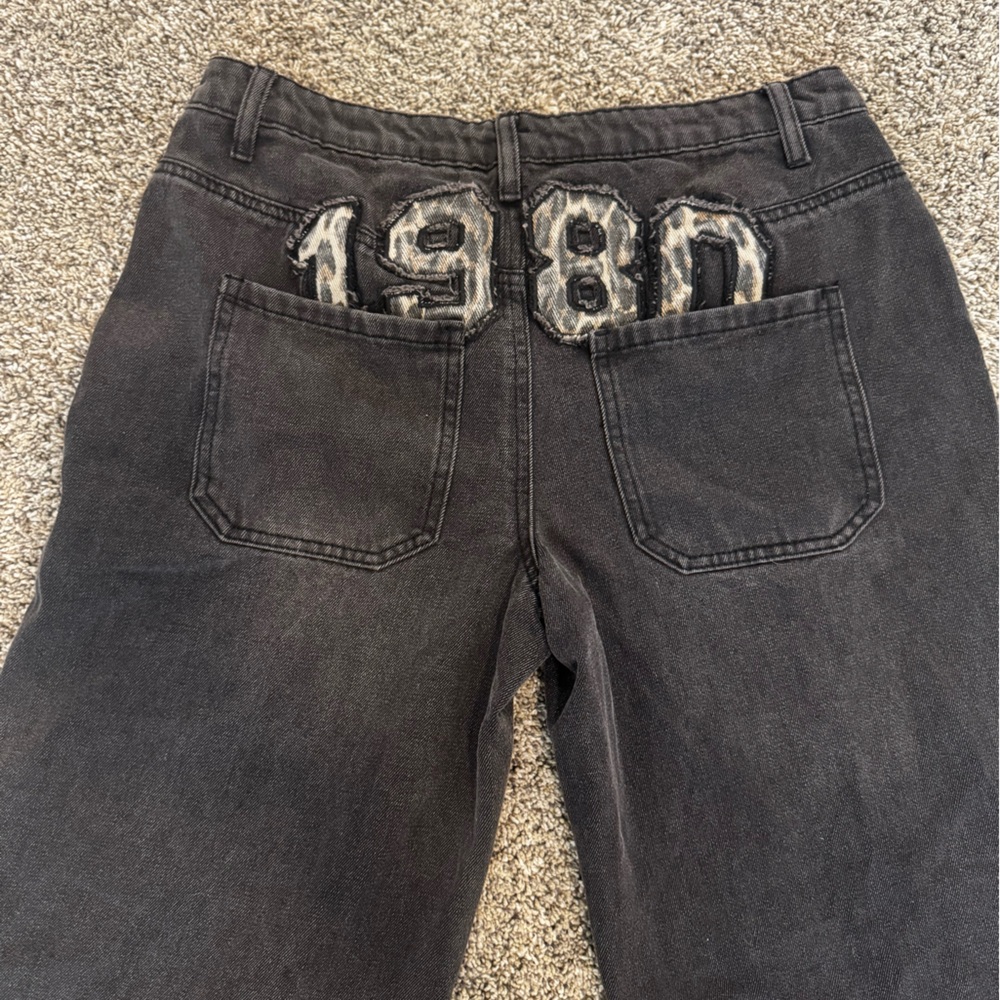 Edikted Black Jeans with 1980 Patch
